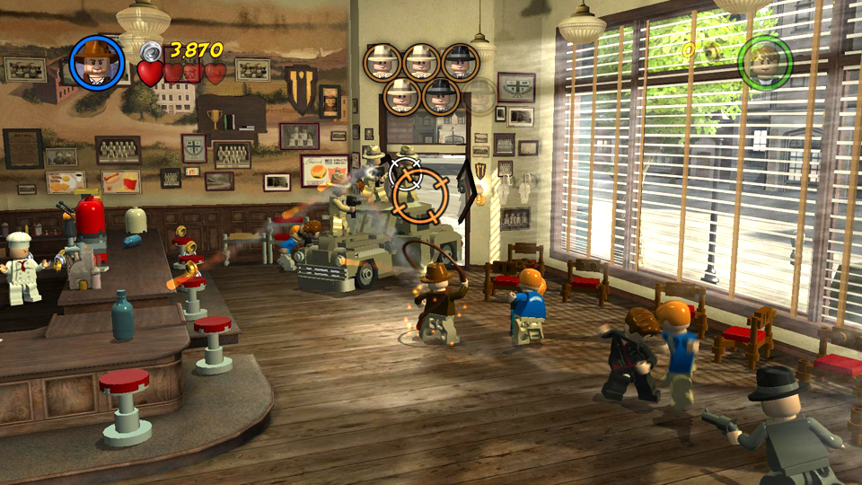 Story Level 3 Cafe Chaos Lego Indiana Jones 2 Walkthrough Crystal Skull Part 1
