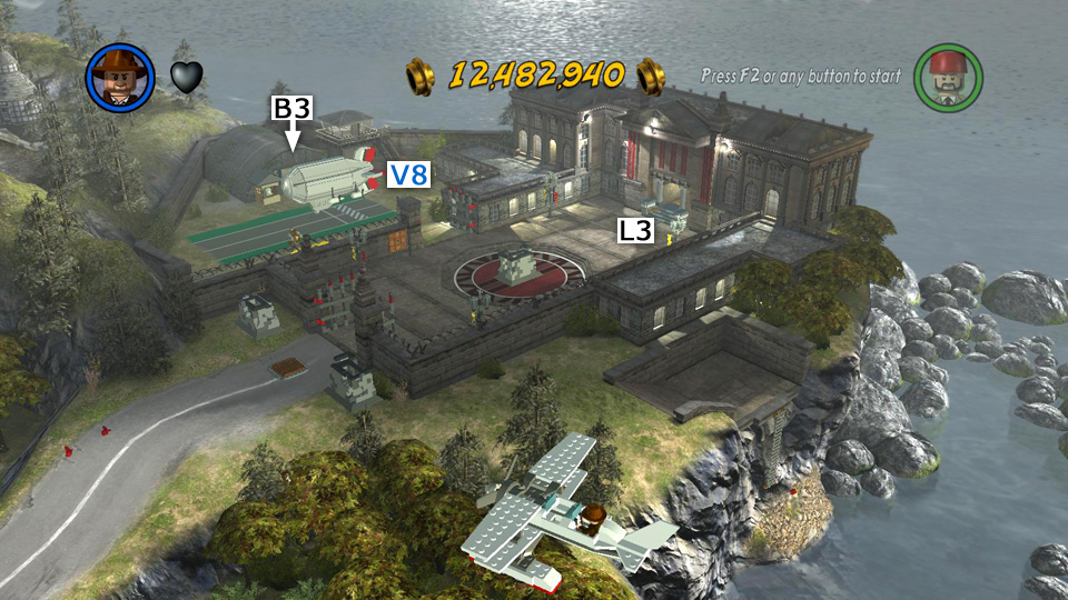 LEGO Indiana Jones 2: Temple of Doom - Hub Map, Races and Challenges