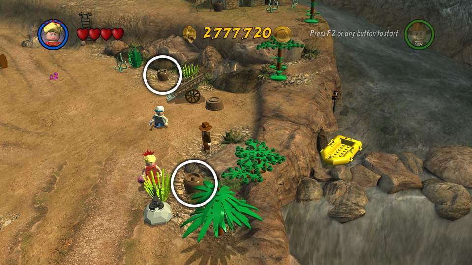 LEGO Indiana Jones 2: Temple of Doom - Hub Map, Races and Challenges